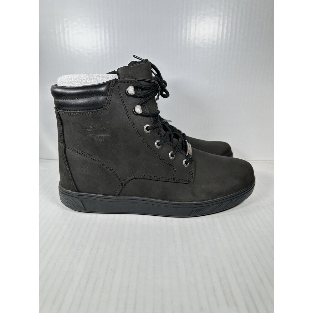 Size 11 Harley Davidson Watkins Lace Men Motorcycle Boots Black D93758 BRAND NEW